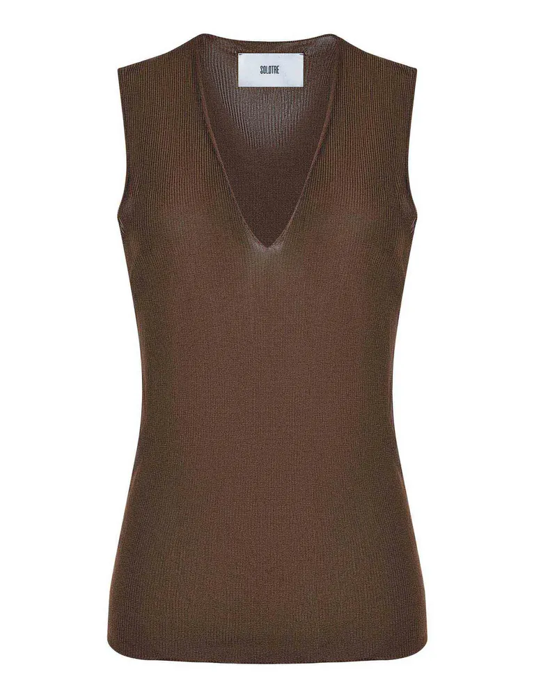 SOLOTRE Pullover aus Viskose Brown
