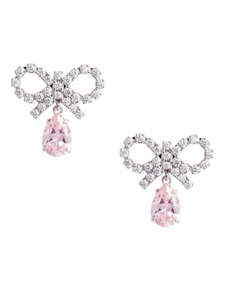 Self-Portrait Self Portrait Pink Micro Bow Drop Ohrringe Pink