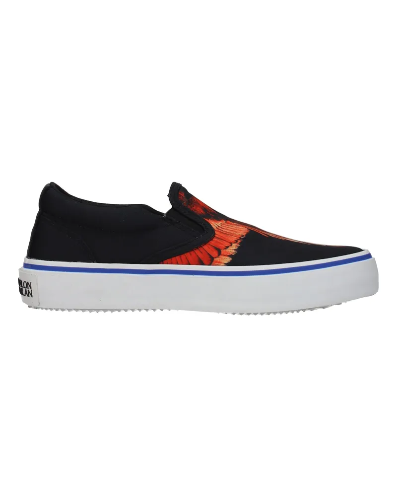 Marcelo Burlon | County of Milan Slip On Icon Wings Herrens Stoff Schwarz/Rot -
