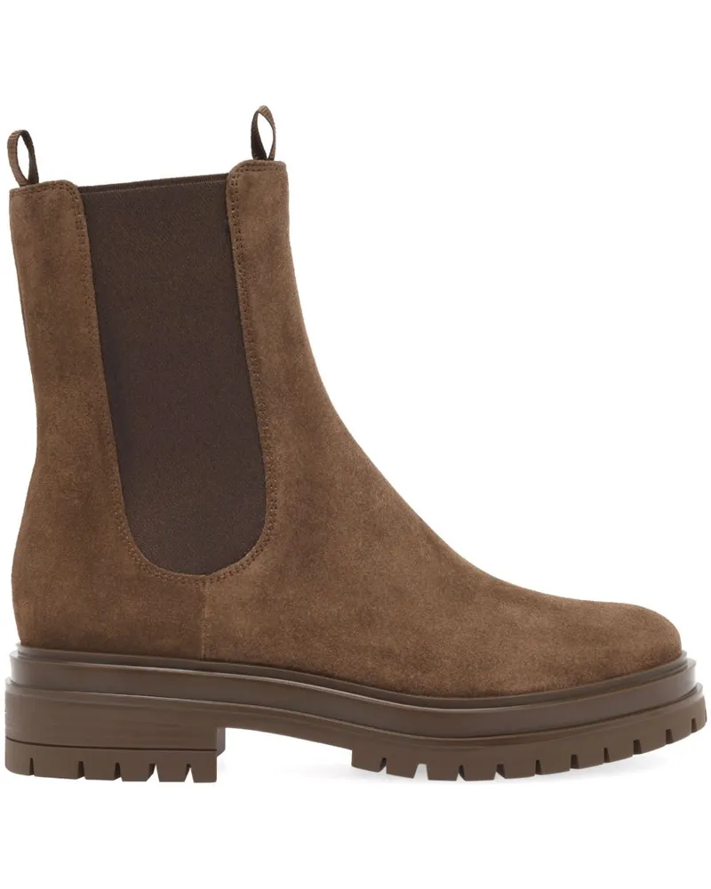 Gianvito Rossi Chester Wildleder Lederstiefel Brown