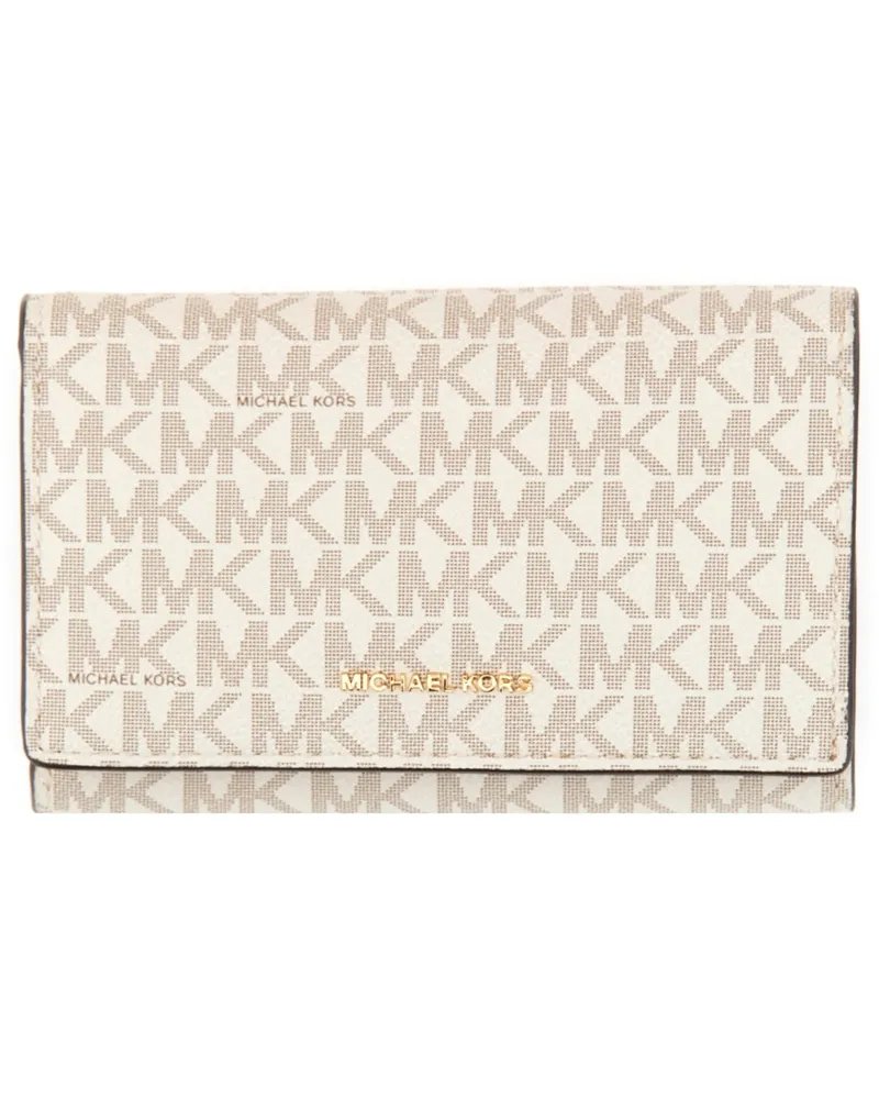 Michael Kors Michael von Michael Kors Brieftasche mit dem ganzen Logo Ivory