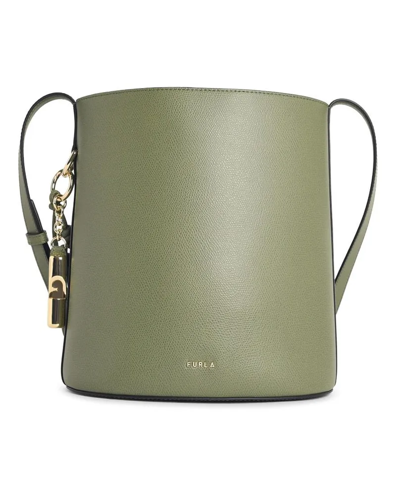 Furla Roxie“ Beuteltasche aus grünem Lear Green