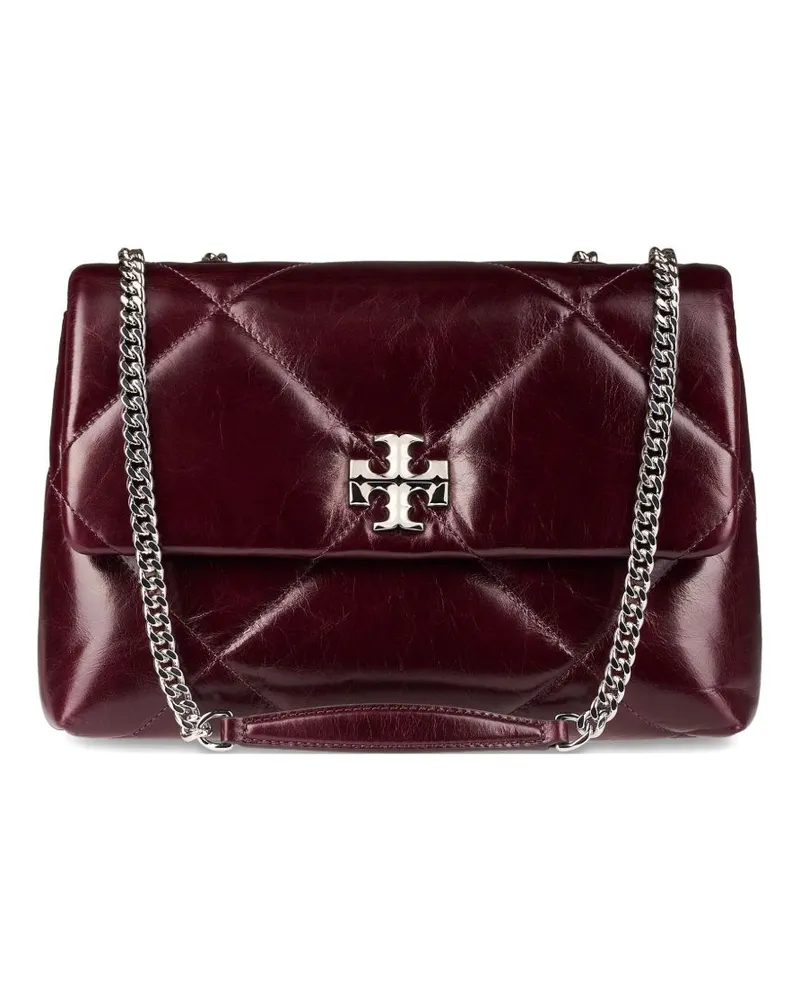 Tory Burch Kira Leder Umhängetasche Bordeaux