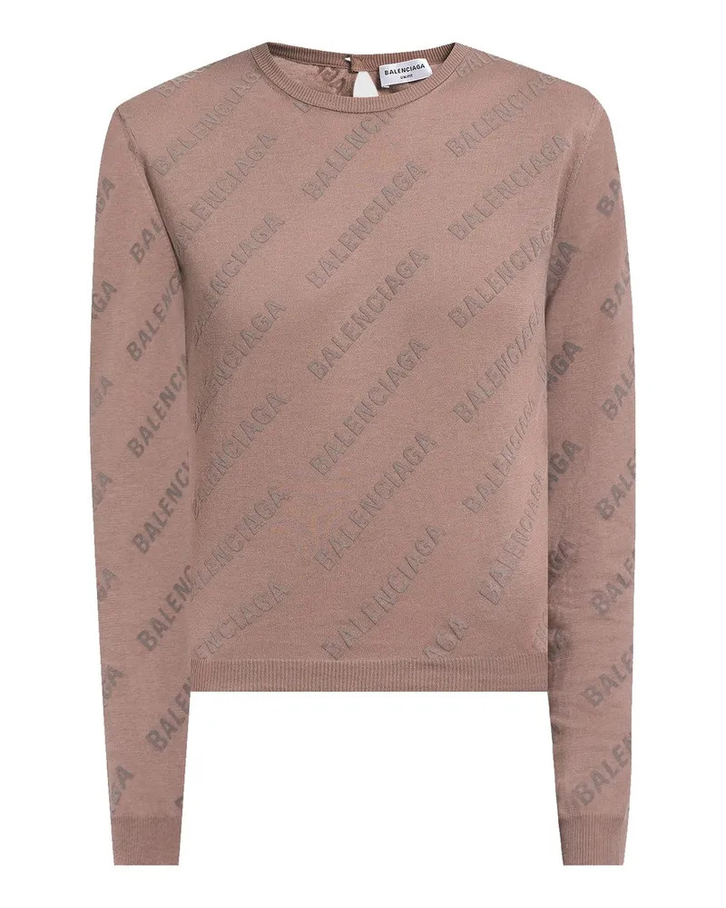 Balenciaga Gestrick Pullover Braun
