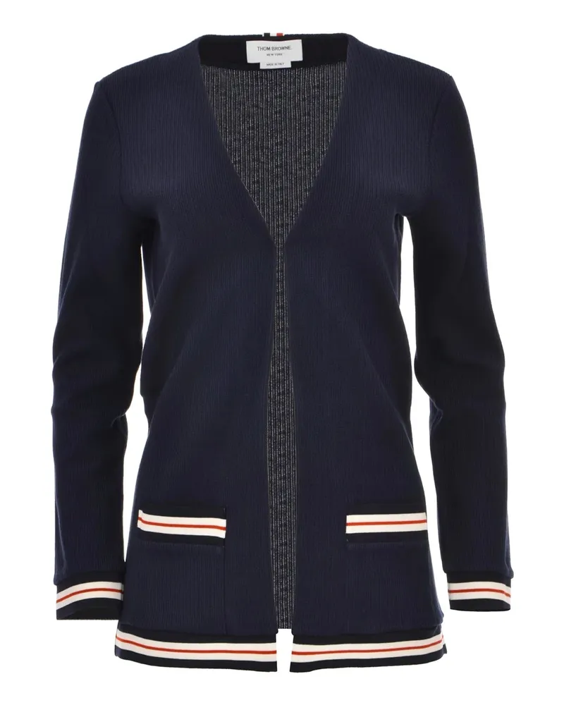 Thom Browne Cotton Cardigan Blau