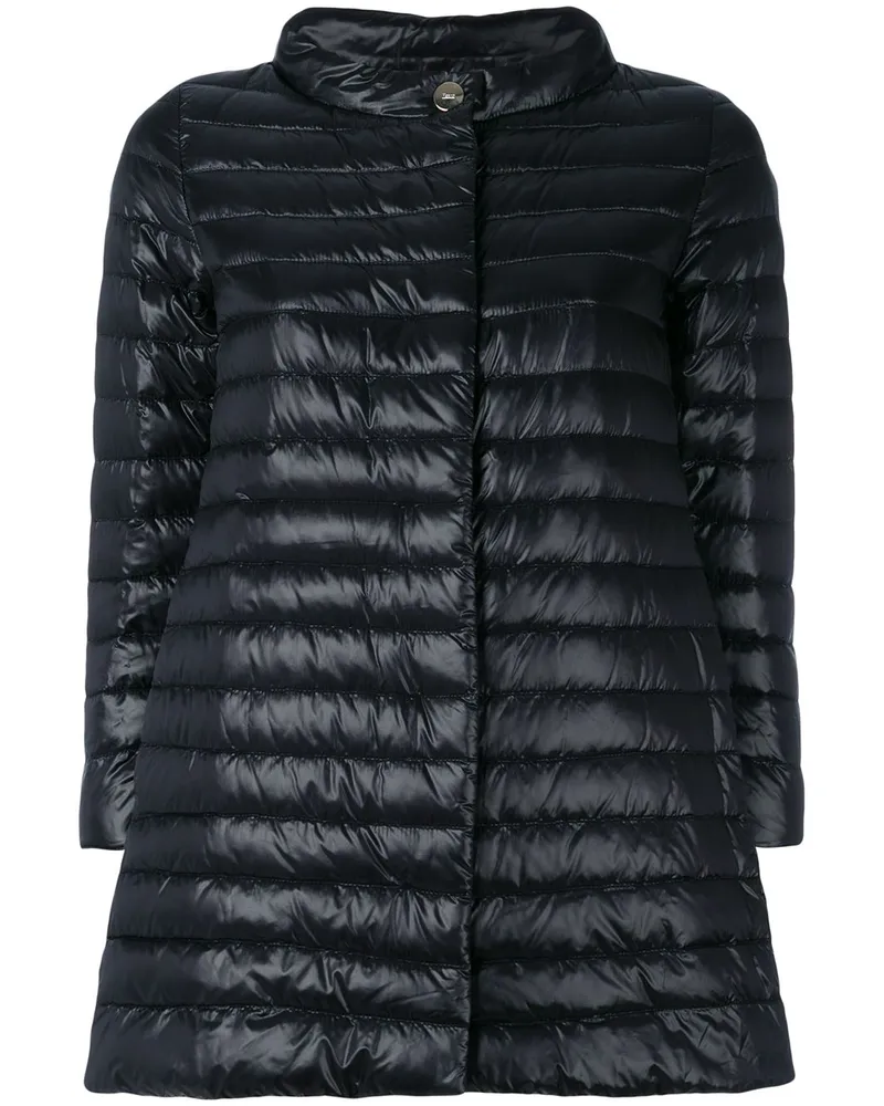Herno Nylon Midi Down Jacke Black