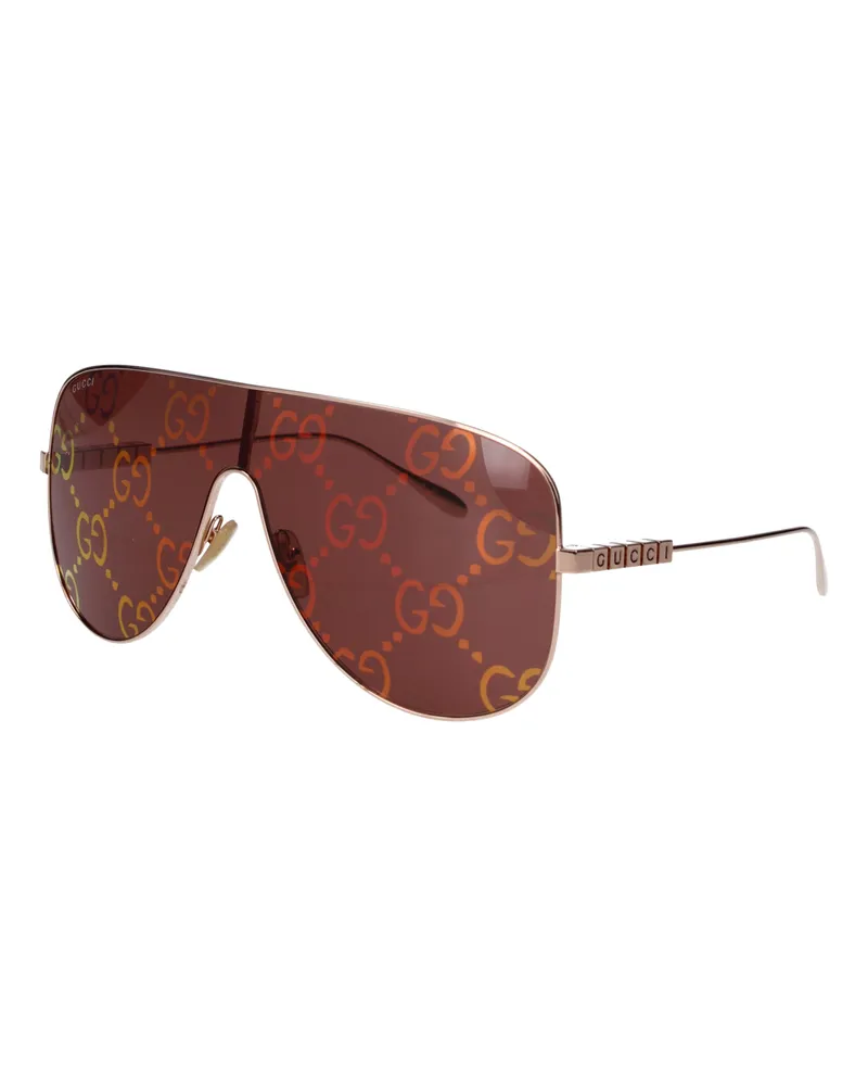 Gucci Damens Sonnenbrille Metall Gold/Roségold -