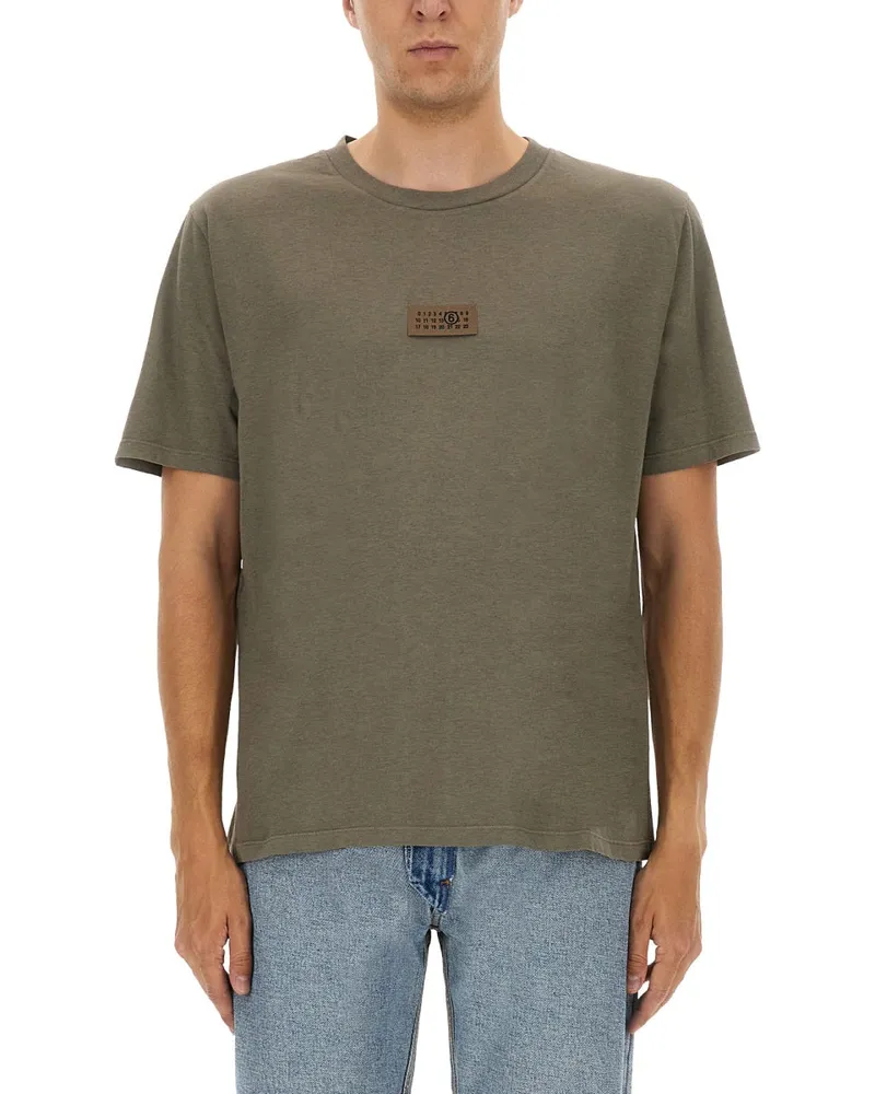 Maison Margiela T -Shirt mit Logo Beige