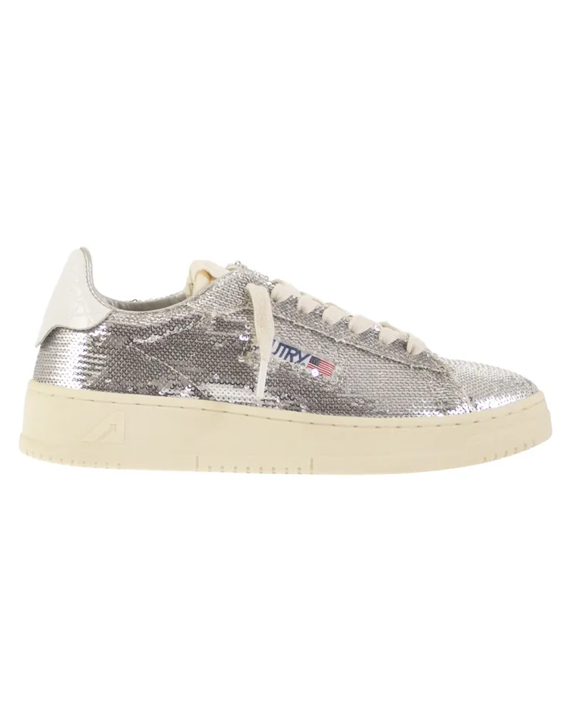 AUTRY Dallas Pailletten-Turnschuhe Silver