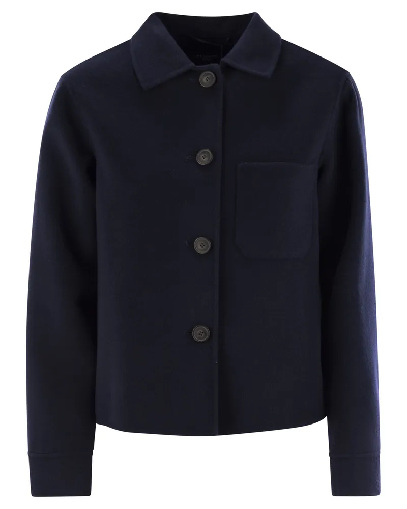 Max Mara Wochenende Max Mara Nordica Hemdjacke in Wolle Blue