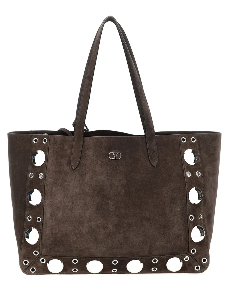 Valentino Garavani Valentino Garavani 'Nellcôte' Einkaufstasche Brown
