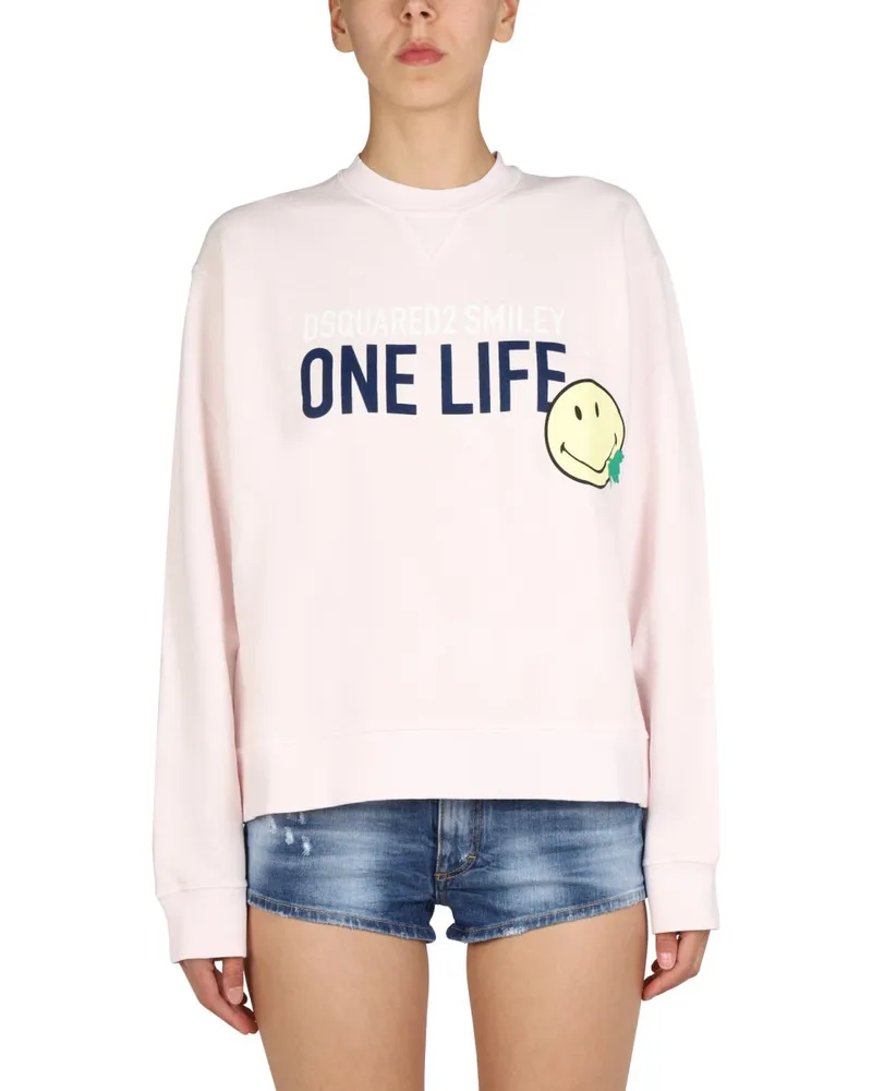 Dsquared2 Logo Print Sweatshirt Pink
