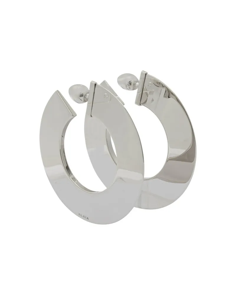 Alaïa Blade Small“ Creolen Silver