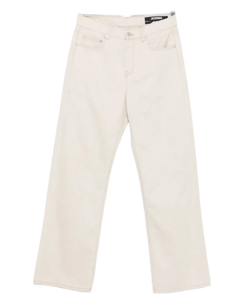 Jacquemus le de Nimes droit Jeans Beige