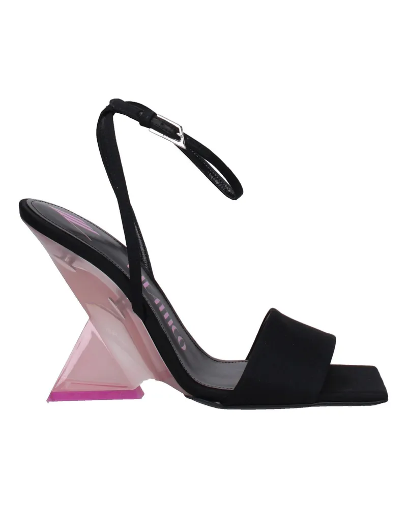 ATTICO Die Attico Cheope-Frauens Sandalen Satin Schwarz/Rosa -