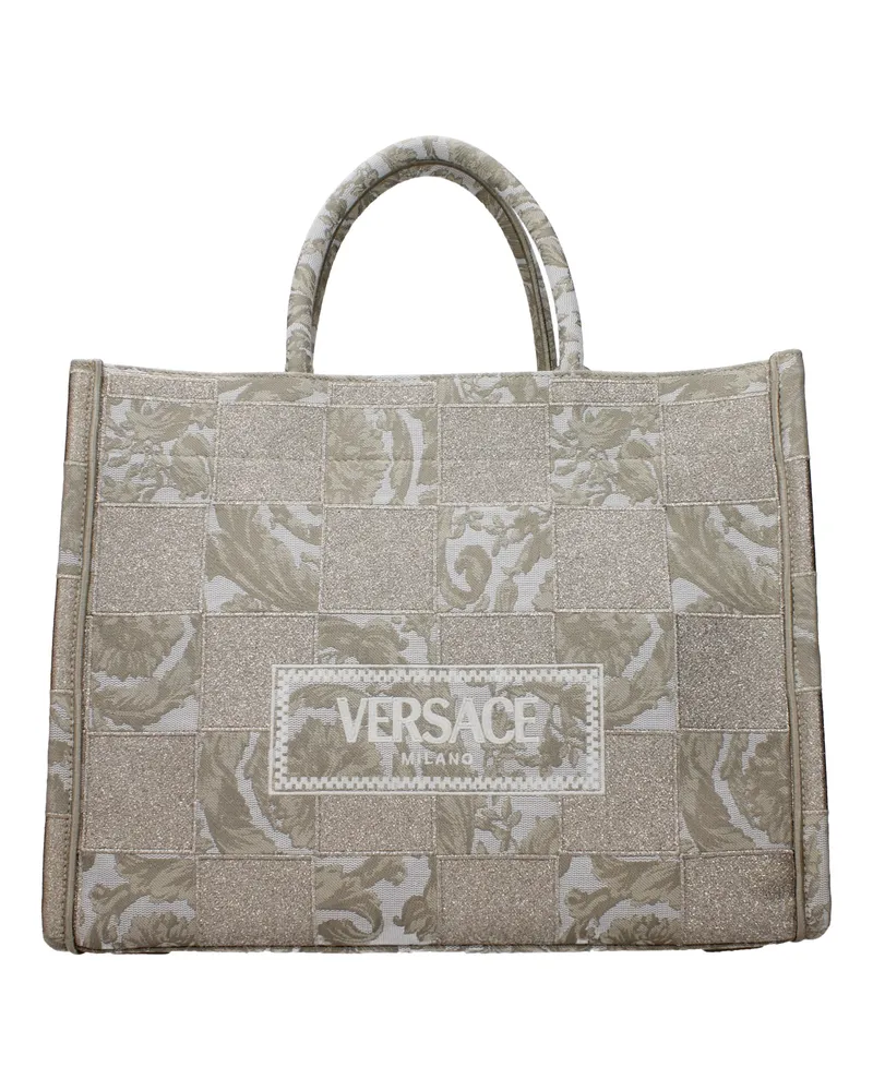 Versace Damens Handtaschen Stoff Beige/Gold -