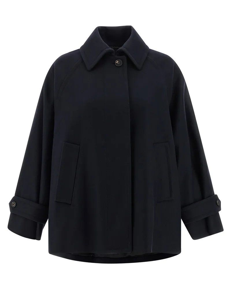 Alberto Biani Wool Caban Blue