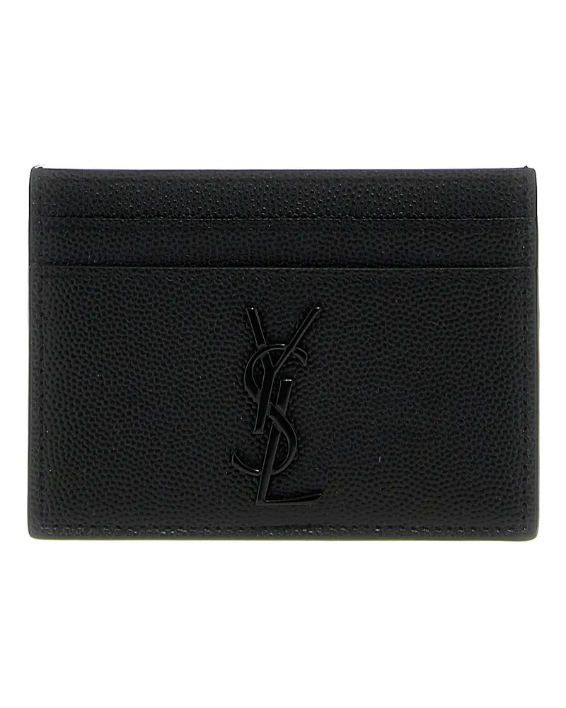 Saint Laurent Monogramm' Karteninhaber Schwarz