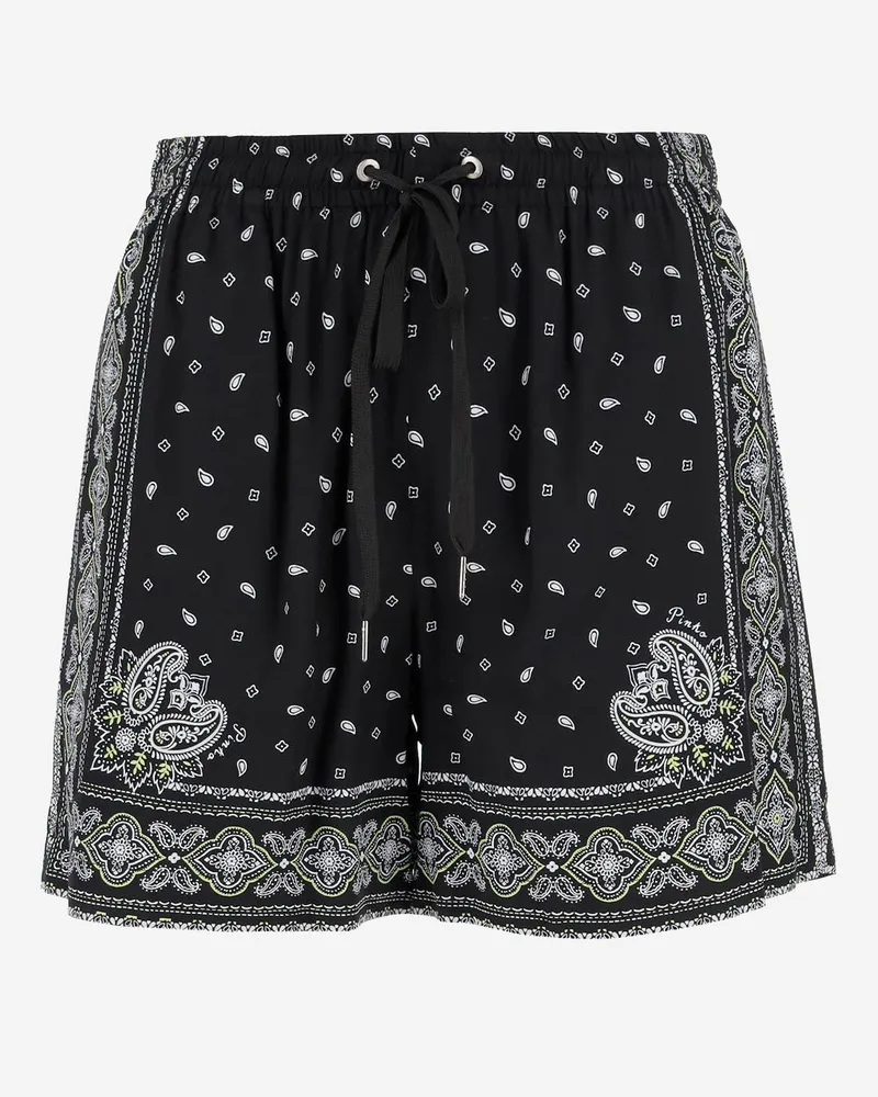 Pinko Viskose kurze Hosen Black