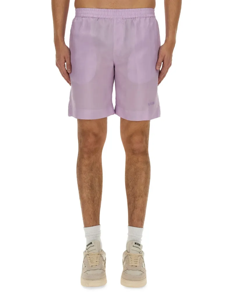 MSGM kurz mit Logo Lilac