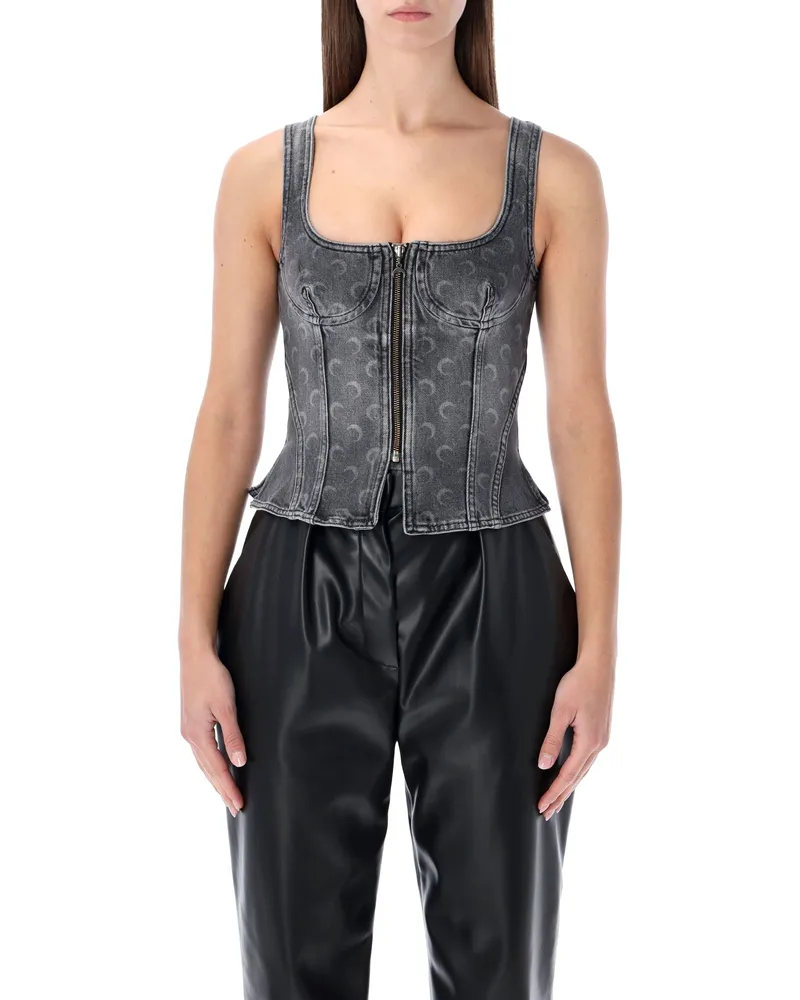 Marine Serre Top Grau Grey