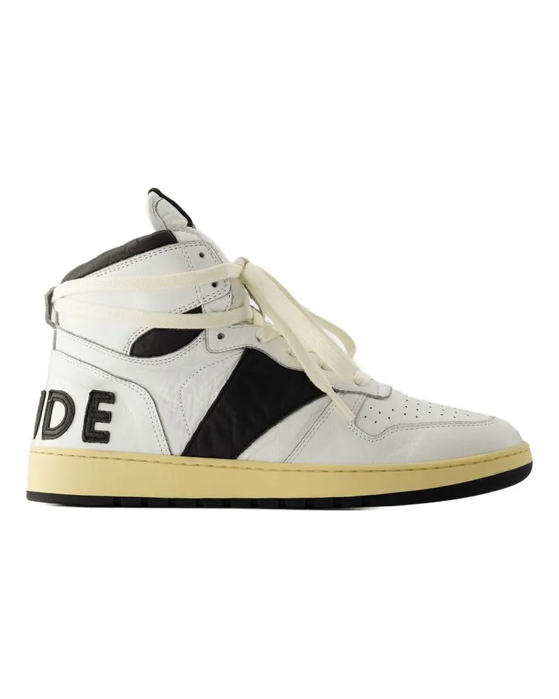 RHUDE Rhoni hi Sneakers Rhode Leder schwarz/weiß White