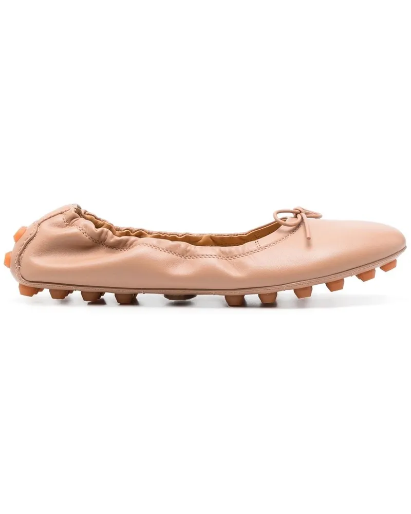 TOD'S Tod 's Bubble Leder Ballet Flats Powder