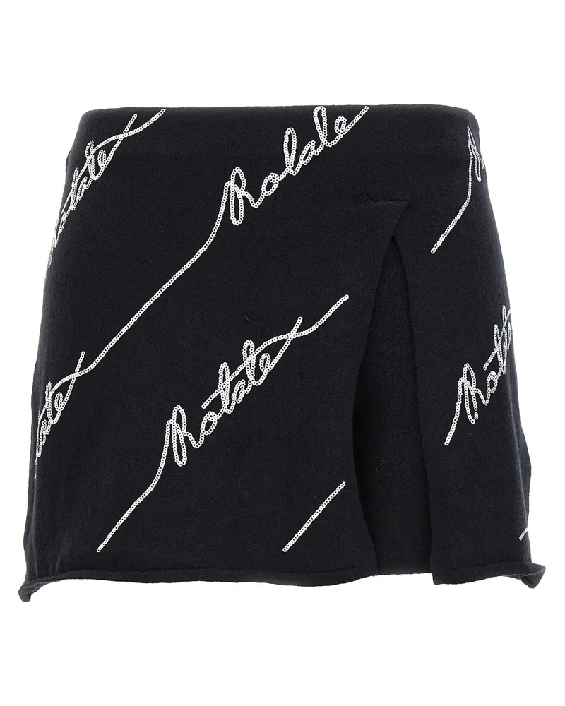 ROTATE Birger Christensen Drehen Sie Birger Christensen Skort 'Sequin Logo Mini White