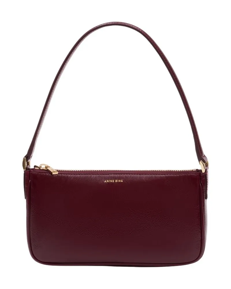 Anine Bing Mini Elly Umhängetasche  Leder Burgund Burgund