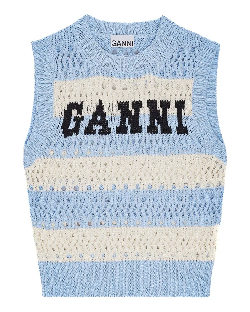 Ganni Sweaters Blau Blue