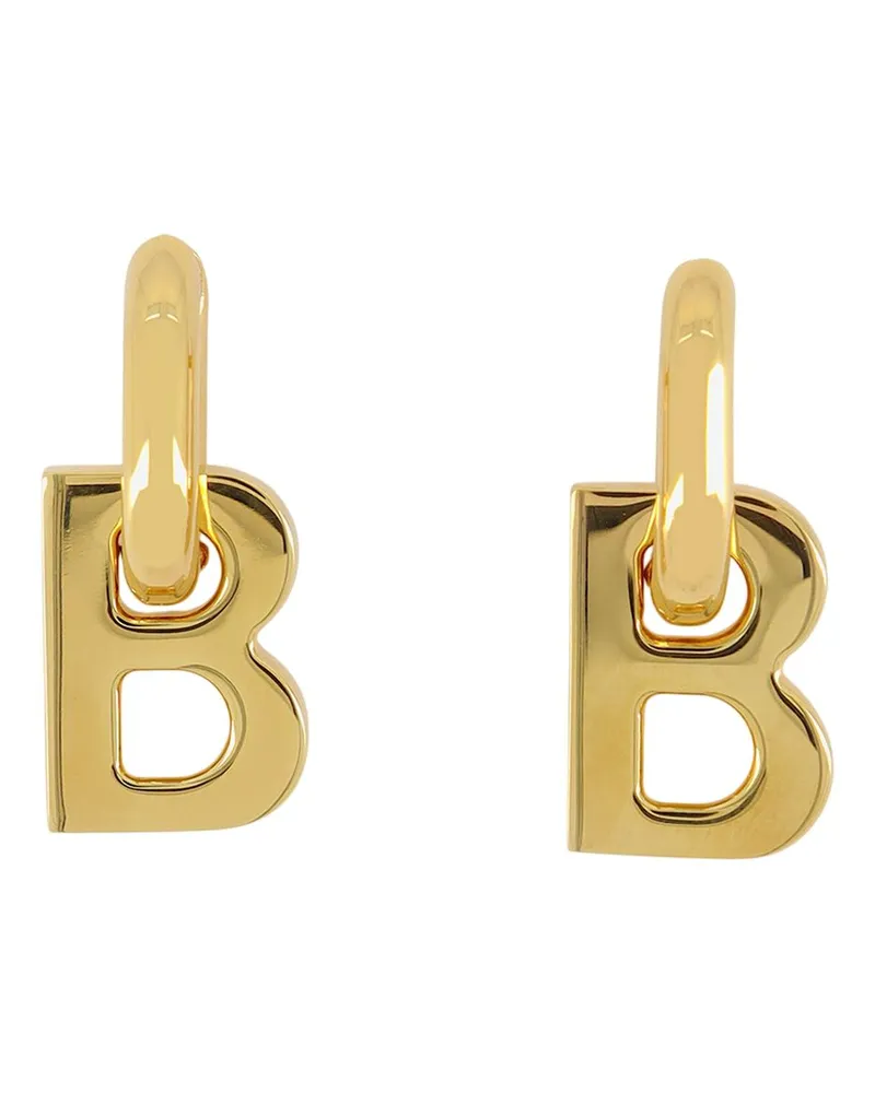 Balenciaga B Kette Xs Earp -Ohrring  Slick Gold Gold