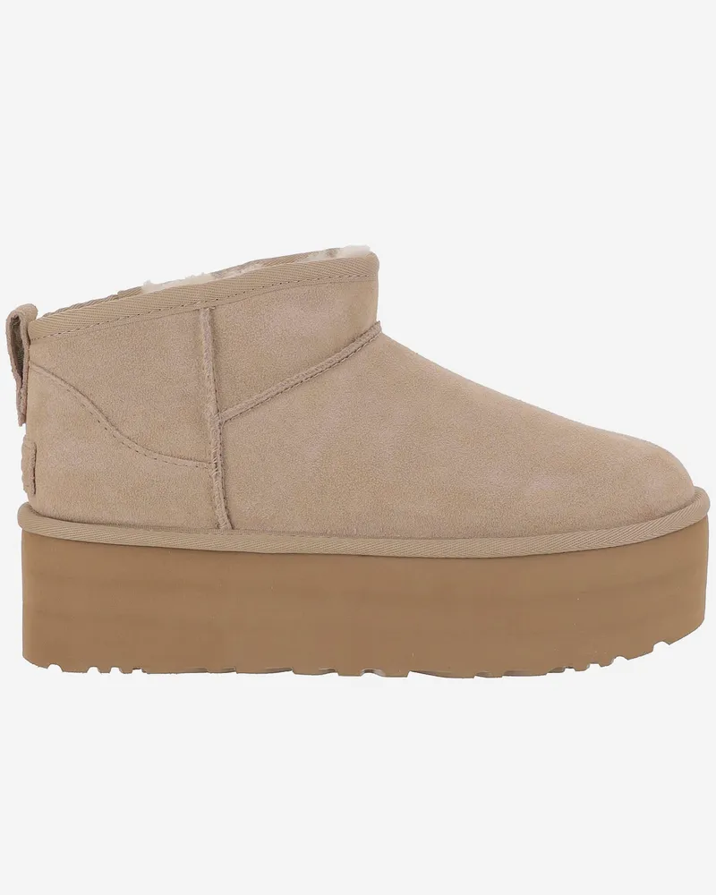 UGG Classic Ultra Mini Platform Stiefel Beige