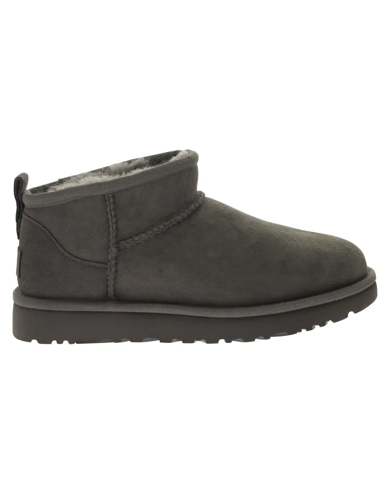 UGG Classic Ultra Mini Sheepell Stiefel Grey