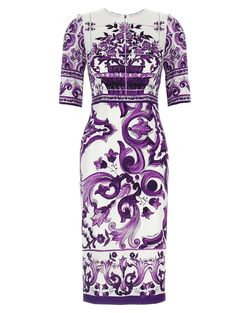 Dolce & Gabbana Maiolica' Printkleid Purple