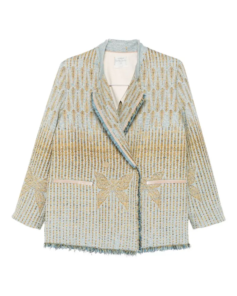 forte_forte Doppelbrustjacke Beige