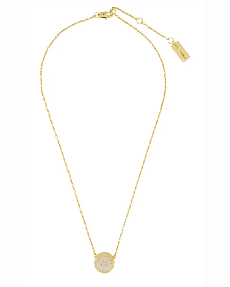 Marc Jacobs Knopf Anhänger" Halskette Gold