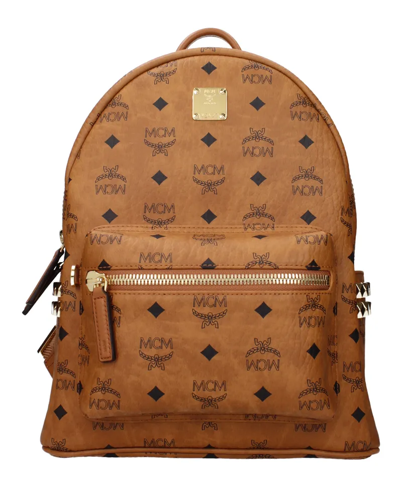 MCM Herrens Geldbörsen und Beutel aus braunem/cognacfarbenem Leder -