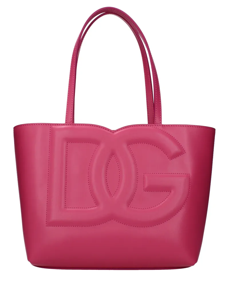 Dolce & Gabbana Dolce&Gabbana Damens Handtaschen Fuchsia/Lila Leder -