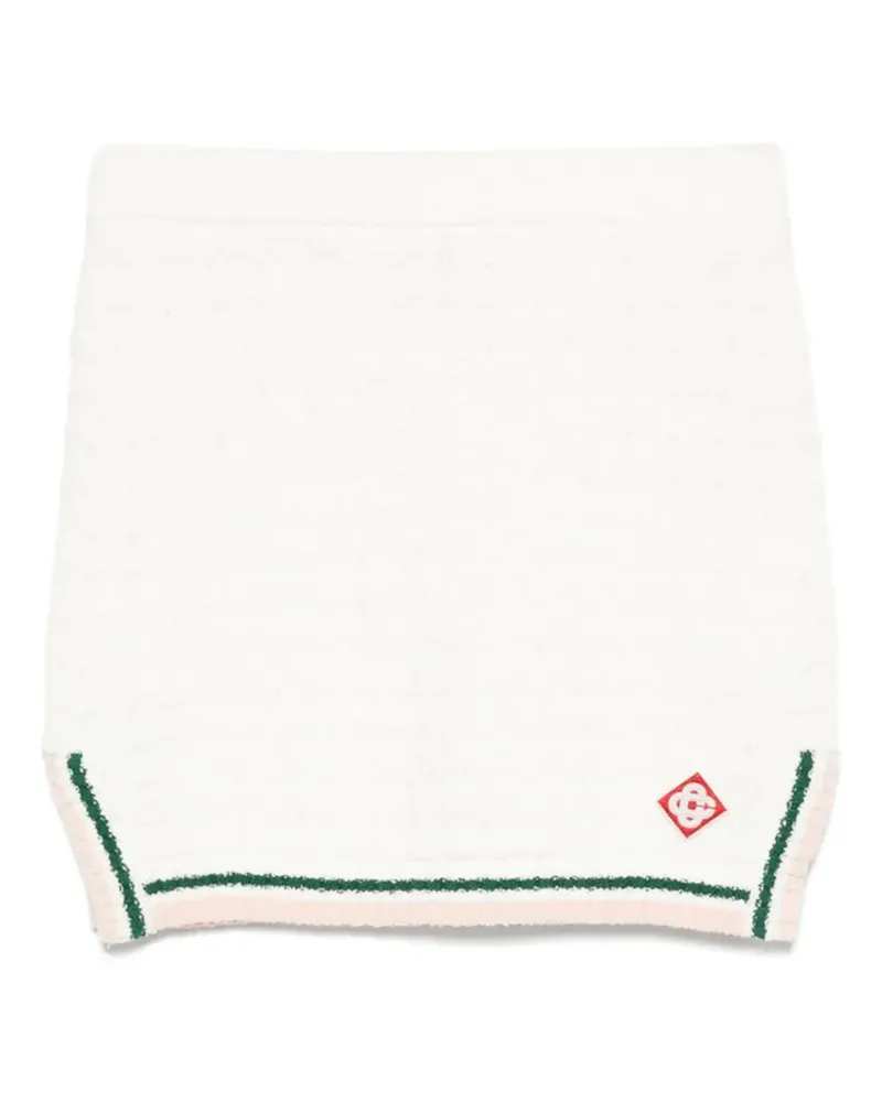 Casablanca Paris Baumwollrock mit gestreiktem Ausstattung White
