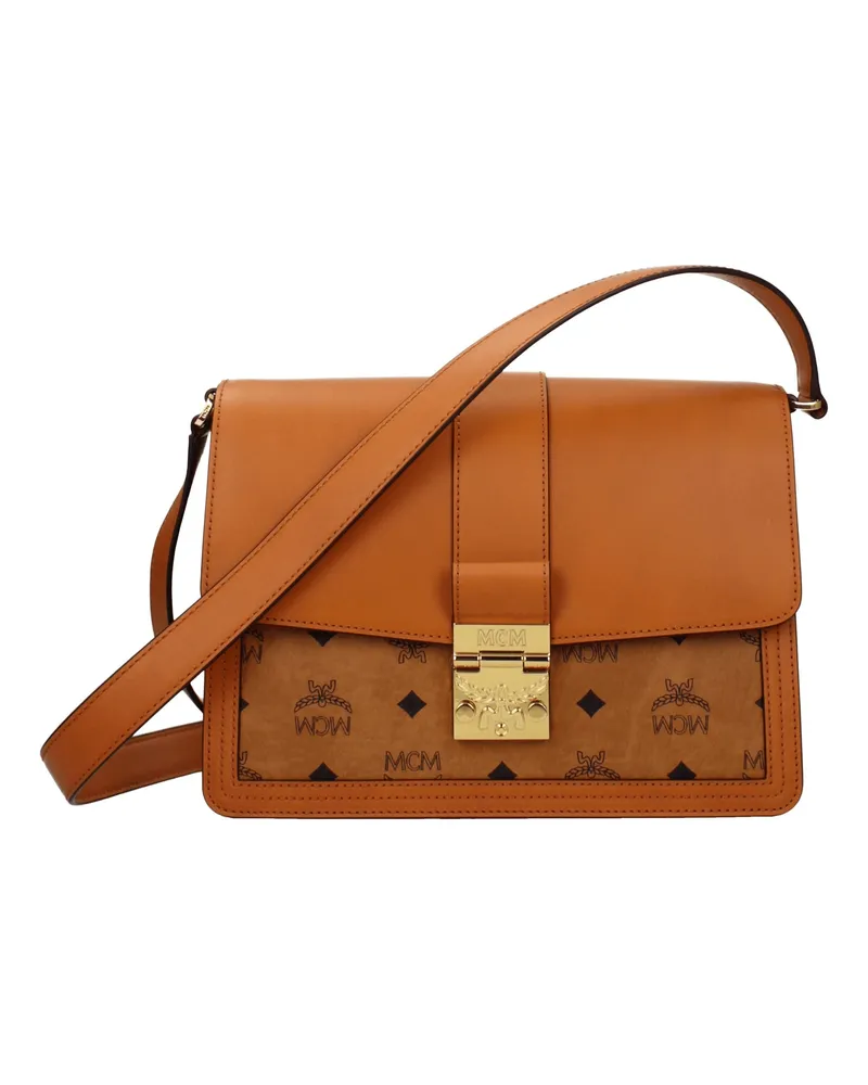 MCM Frauen's Umhängetasche aus braunem Leder -