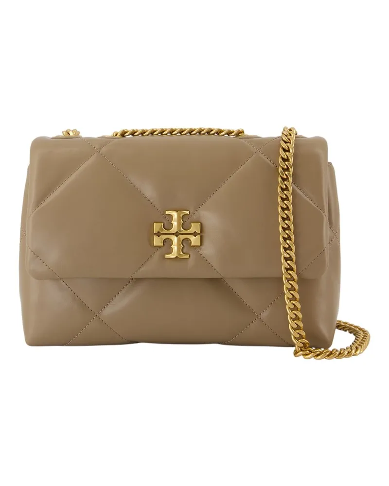 Tory Burch Kira Diamond Small Cabrio Bag  Leder beige Beige