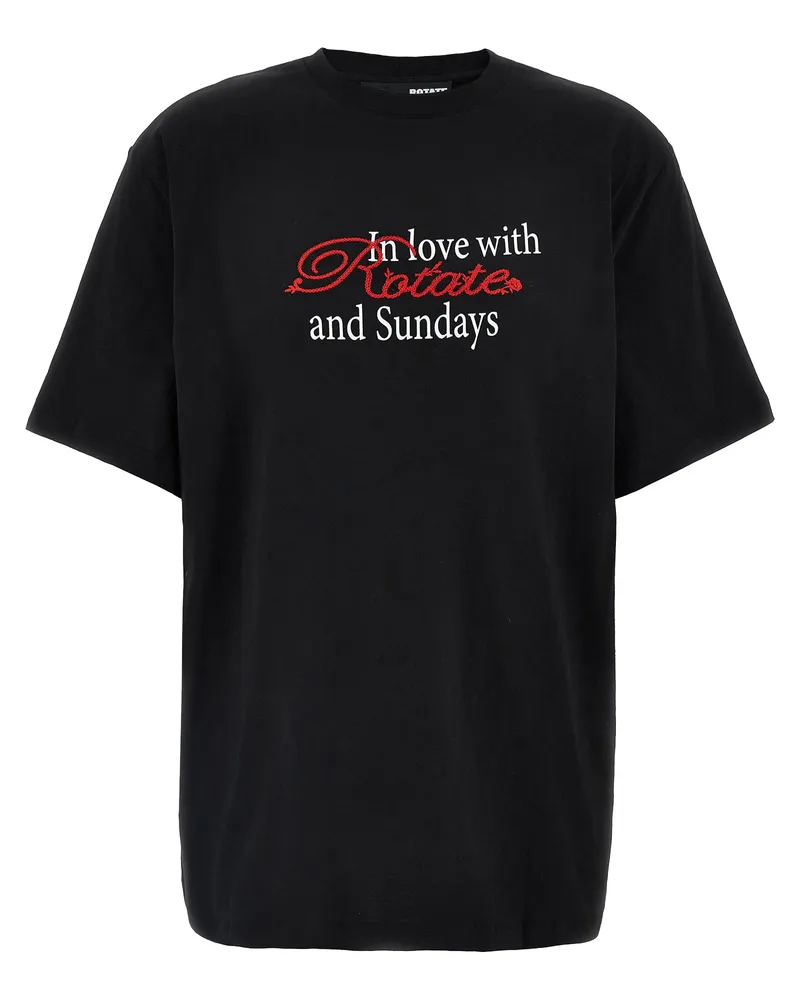 ROTATE Birger Christensen Drehen Sie Birger Christensen 'Thin Jersey' T -Shirt Black
