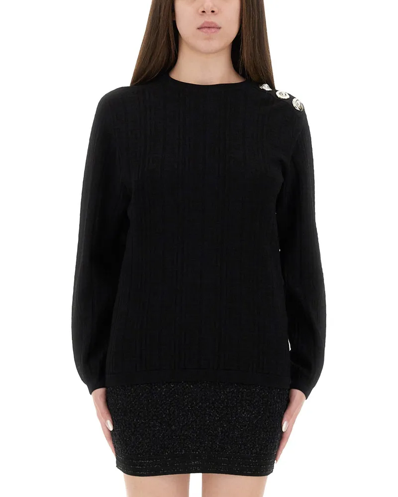 Balmain strickte Tops Black