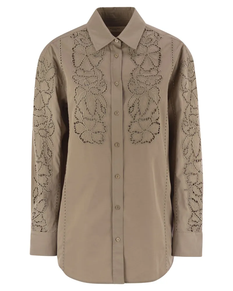 Max Mara Wochenende Max Mara Elmi besticktes weiches Popelhemd Light