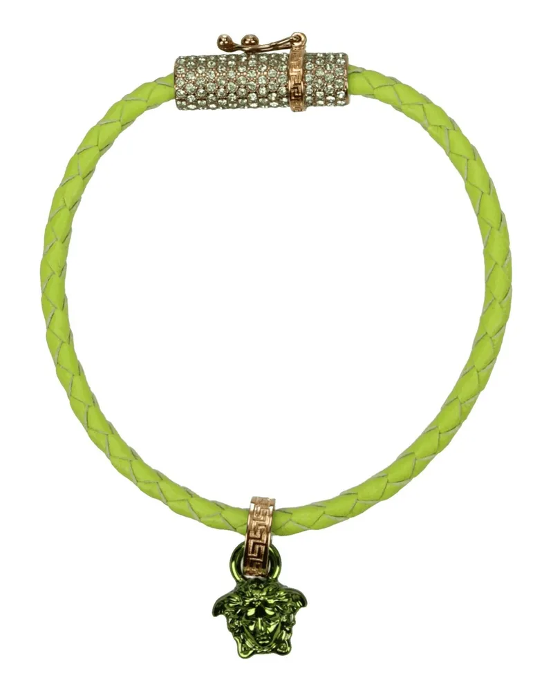 Versace Frauen 's Lederarmbänder grün/säuregrün -