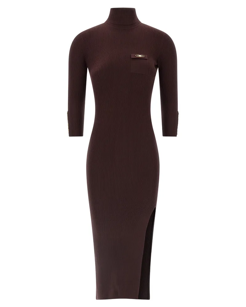 Elisabetta Franchi Strickkleid Bordeaux