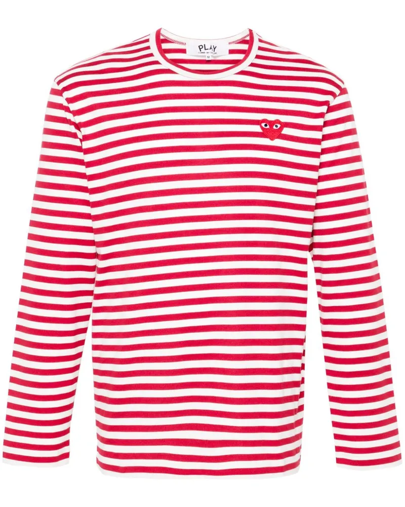 Comme des Garçons Comme des Garcons Emblem Heart Cotton T -Shirt Red