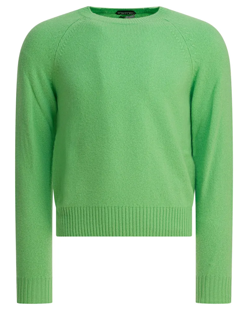 Tom Ford Kaschmirpullover mit Rundhalsausschnitt Green