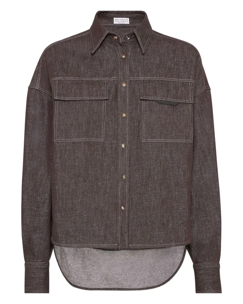 Brunello Cucinelli Jeanshemd Brown