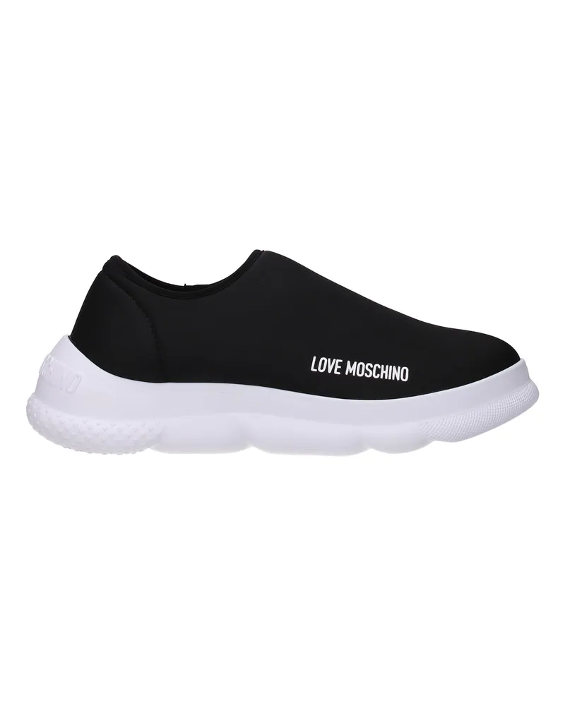 Moschino Liebe Moschino Slip auf Frau Stoff schwarz/weiß -